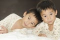 Two twins brothers Royalty Free Stock Photo
