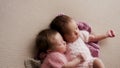 Two twins newborn sleeping