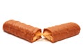 Two twix chocolate bars Royalty Free Stock Photo