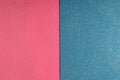 Two types of sparkling glittery materials of blue and pink colors as an abstract background Royalty Free Stock Photo