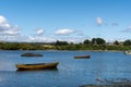 Typical small fishing boats at coast