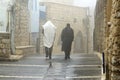 Two ultra-orthodox Jews in the streets of Tzfat