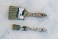 Used paint brushes Royalty Free Stock Photo