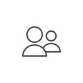 Two users outline icon