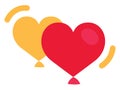 Two valentines balloons, icon