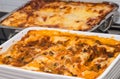 Two Vegetarian Lasagne`s Out the Ovan