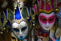 Two Venetian masks closeup Royalty Free Stock Photo