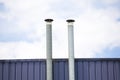 Two ventilation pipes Royalty Free Stock Photo
