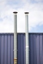 Two ventilation pipes Royalty Free Stock Photo