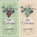 Two Vertical Banners With Wine Labels Royalty Free Stock Photo