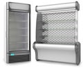 Two vertical freezer refrigeration showcase