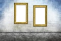 Two vertical golden frames Royalty Free Stock Photo