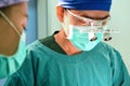 Two of veterinarian surgery in operation room Royalty Free Stock Photo