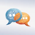 Creative Conversation and Dialogue Concept Royalty Free Stock Photo