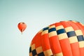 Two vibrant hot air balloons Royalty Free Stock Photo