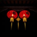 Traditional Chinese Red Lanterns with \