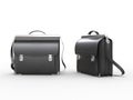 Two vintage cool black briefcases