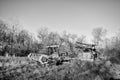 Two vintage harvest equipment