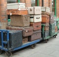 Two Vintage Luggage Trollies.