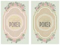 Two vintage poker label