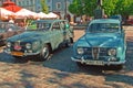 Two classic Swedish Saab 95 cars