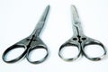 Two vintage scissors with ornament on handle - decoration