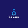 Two Water Drops Icon Logo Design Royalty Free Stock Photo