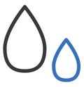 Two water drops, icon Royalty Free Stock Photo