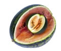 Two water-melons of various grades - big and dwarfish Royalty Free Stock Photo