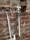 Two water pipes in one and two number Royalty Free Stock Photo