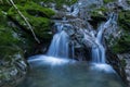 Two Waterfalls at Zeleni vir Royalty Free Stock Photo