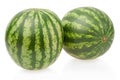 Two watermelons isolated, clipping path