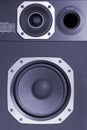 Two way hi-fi audio speaker, blue toned Royalty Free Stock Photo