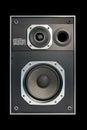 Two way hifi audio speaker in black Royalty Free Stock Photo
