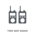 Two way radio icon from Army collection. Royalty Free Stock Photo