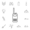 Two way radio, walkie talkie line icon .Element of popular army icon. Premium quality graphic design. Signs, symbols collection i Royalty Free Stock Photo