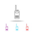 Two way radio, walkie talkie line icon. Elements of military in multi colored icons. Premium quality graphic design icon. Simple i Royalty Free Stock Photo