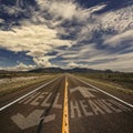 Two Way Road to Heaven and Hell Royalty Free Stock Photo