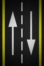 Two way traffic arrows Royalty Free Stock Photo