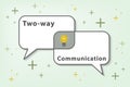 Two ways communication concept (Vector eps10) Royalty Free Stock Photo