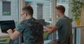 Two Web developers working at the computer inthe modern office. Royalty Free Stock Photo