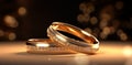 two wedding bands with light of brio Royalty Free Stock Photo