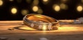 two wedding bands with light of brio Royalty Free Stock Photo