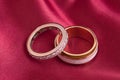 Two wedding gold ring Royalty Free Stock Photo