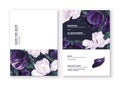 Template postcards, invitations, banners for social networks, advertising with botanical design.