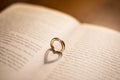 Two wedding Ring on the bible