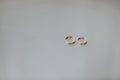 Two wedding rings white pair jewelry celebration love