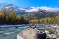 Beautiful autumn landscape over Alaskan Mountains