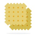 Two wheat salty crackers vector flat isolated