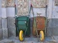 Two wheel barrows Royalty Free Stock Photo